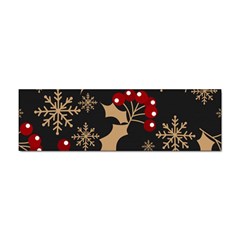 Christmas Pattern With Snowflakes Berries Sticker (bumper)