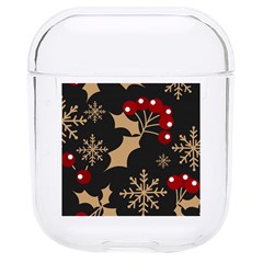 Christmas Pattern With Snowflakes Berries Hard Pc Airpods 1/2 Case by Ndabl3x