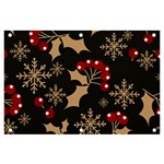 Christmas Pattern With Snowflakes Berries Banner and Sign 6  x 4  Front