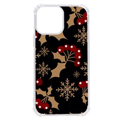 Christmas Pattern With Snowflakes Berries Iphone 13 Pro Max Tpu Uv Print Case by Ndabl3x