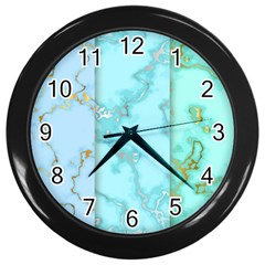 Background Marble Set Wall Clock (black) by Ndabl3x