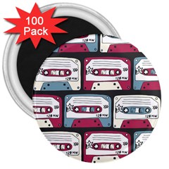 Music Symbols Rock Music Seamless Pattern 3  Magnets (100 pack)