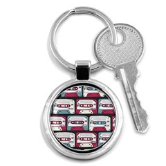 Music Symbols Rock Music Seamless Pattern Key Chain (Round)