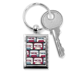 Music Symbols Rock Music Seamless Pattern Key Chain (Rectangle)