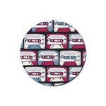 Music Symbols Rock Music Seamless Pattern Rubber Coaster (Round) Front