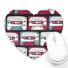 Music Symbols Rock Music Seamless Pattern Heart Mousepad