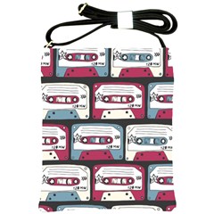 Music Symbols Rock Music Seamless Pattern Shoulder Sling Bag by Ndabl3x