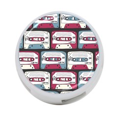 Music Symbols Rock Music Seamless Pattern 4-Port USB Hub (One Side)