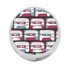 Music Symbols Rock Music Seamless Pattern 4-Port USB Hub (Two Sides)