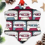 Music Symbols Rock Music Seamless Pattern Ornament (Snowflake) Front