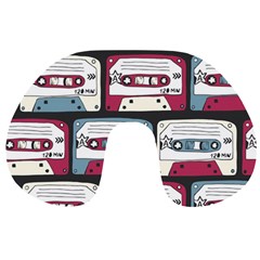 Music Symbols Rock Music Seamless Pattern Travel Neck Pillow