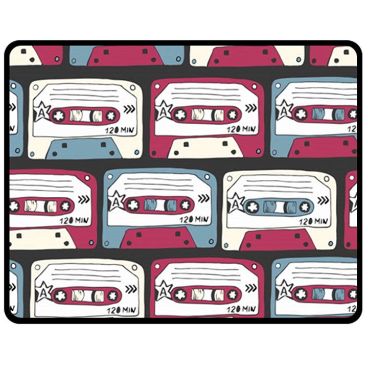 Music Symbols Rock Music Seamless Pattern Two Sides Fleece Blanket (Medium)