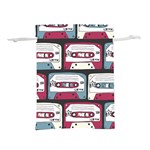 Music Symbols Rock Music Seamless Pattern Lightweight Drawstring Pouch (S) Front