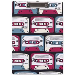 Music Symbols Rock Music Seamless Pattern A4 Acrylic Clipboard