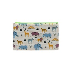 Wild Animals Seamless Pattern Cosmetic Bag (xs) by Ndabl3x