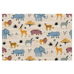 Wild Animals Seamless Pattern Banner And Sign 6  X 4  by Ndabl3x