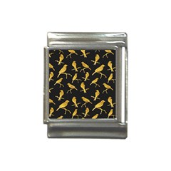 Background With Golden Birds Italian Charm (13mm)