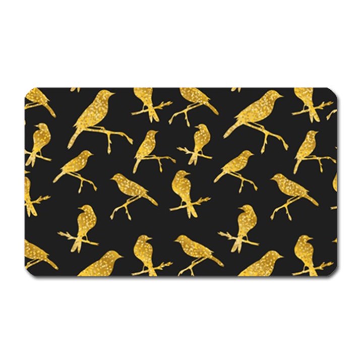 Background With Golden Birds Magnet (Rectangular)