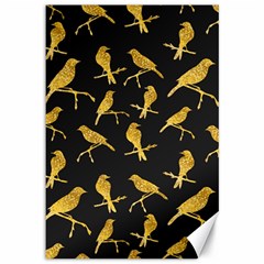 Background With Golden Birds Canvas 12  X 18  by Ndabl3x