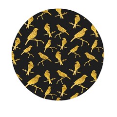 Background With Golden Birds Mini Round Pill Box (pack Of 3) by Ndabl3x