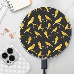 Background With Golden Birds Wireless Fast Charger(white) by Ndabl3x