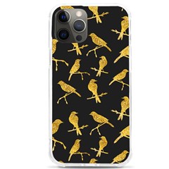 Background With Golden Birds Iphone 12 Pro Max Tpu Uv Print Case by Ndabl3x