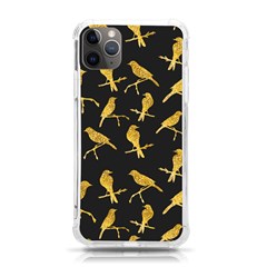 Background With Golden Birds Iphone 11 Pro Max 6 5 Inch Tpu Uv Print Case by Ndabl3x