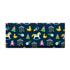 Cute Babies Toys Seamless Pattern Hand Towel by Ndabl3x