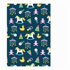 Cute Babies Toys Seamless Pattern Small Garden Flag (two Sides) by Ndabl3x