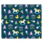 Cute Babies Toys Seamless Pattern Two Sides Premium Plush Fleece Blanket (Small) 50 x40  Blanket Front