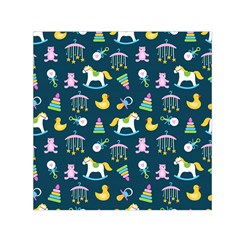 Cute Babies Toys Seamless Pattern Square Satin Scarf (30  X 30 ) by Ndabl3x