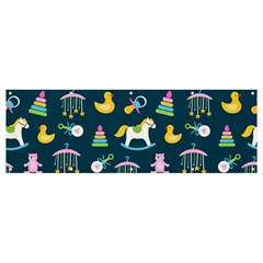 Cute Babies Toys Seamless Pattern Banner And Sign 12  X 4  by Ndabl3x