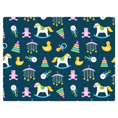 Cute Babies Toys Seamless Pattern Premium Plush Fleece Blanket (extra Small) by Ndabl3x