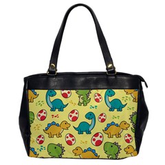 Seamless Pattern With Cute Dinosaurs Character Oversize Office Handbag