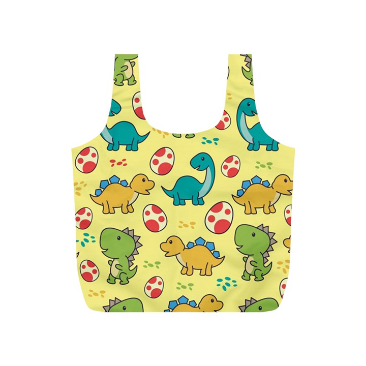 Seamless Pattern With Cute Dinosaurs Character Full Print Recycle Bag (S)