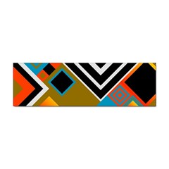 Retro Pattern Abstract Art Colorful Square Sticker (bumper) by Ndabl3x