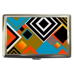 Retro Pattern Abstract Art Colorful Square Cigarette Money Case by Ndabl3x