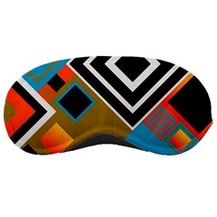 Retro Pattern Abstract Art Colorful Square Sleep Mask by Ndabl3x