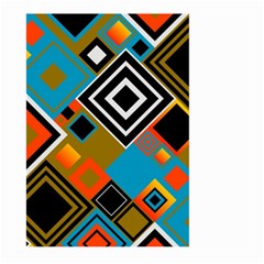 Retro Pattern Abstract Art Colorful Square Large Garden Flag (two Sides) by Ndabl3x