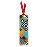 Retro Pattern Abstract Art Colorful Square Small Book Marks Front