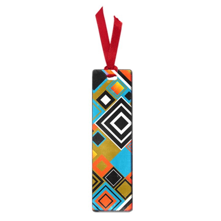 Retro Pattern Abstract Art Colorful Square Small Book Marks