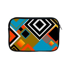 Retro Pattern Abstract Art Colorful Square Apple Ipad Mini Zipper Cases by Ndabl3x