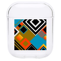 Retro Pattern Abstract Art Colorful Square Hard Pc Airpods 1/2 Case by Ndabl3x