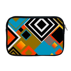 Retro Pattern Abstract Art Colorful Square Apple Macbook Pro 17  Zipper Case by Ndabl3x