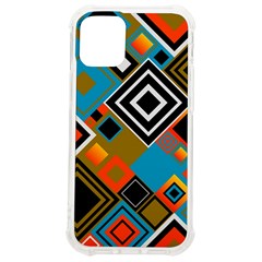 Retro Pattern Abstract Art Colorful Square Iphone 12 Mini Tpu Uv Print Case	 by Ndabl3x