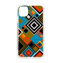 Retro Pattern Abstract Art Colorful Square Iphone 11 Tpu Uv Print Case by Ndabl3x