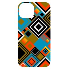 Retro Pattern Abstract Art Colorful Square Iphone 14 Black Uv Print Case by Ndabl3x