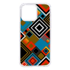 Retro Pattern Abstract Art Colorful Square Iphone 14 Pro Max Tpu Uv Print Case by Ndabl3x