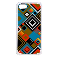 Retro Pattern Abstract Art Colorful Square Iphone Se by Ndabl3x