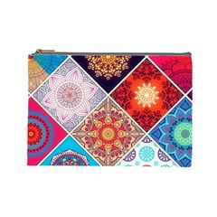 Mandala Pattern Cosmetic Bag (large)